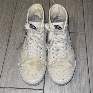 Vans Sk8 Hi tapered alien spaceship planet print - paint yourself